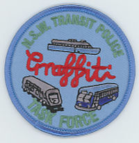 FOREIGN,AUSTRALIA,NEW SOUTH WALES TRANSIT POLICE GRAFFITI TASK FORCE 1